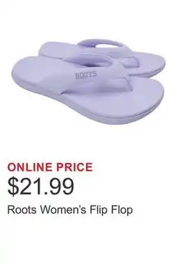 Costco Roots Women's Flip Flop offer