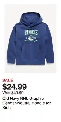 Old Navy Old Navy NHL Graphic Gender-Neutral Hoodie for Kids offer