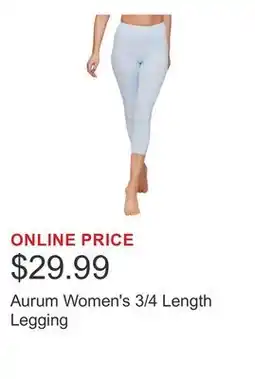 Costco Aurum Women's 3/4 Length Legging offer