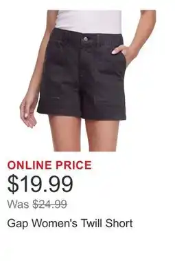 Costco Gap Women's Twill Short offer