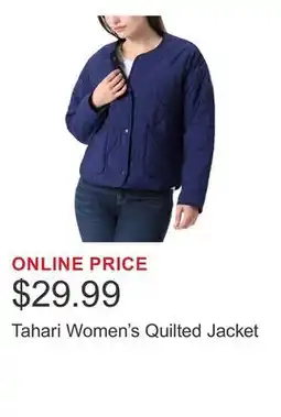 Costco Tahari Women's Quilted Jacket offer