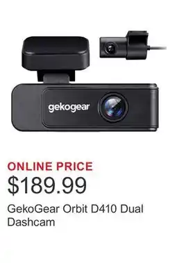 Costco GekoGear Orbit D410 Dual Dashcam offer