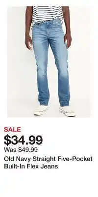 Old Navy Old Navy Straight Five-Pocket Built-In Flex Jeans offer