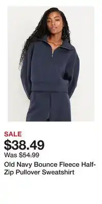 Old Navy Old Navy Bounce Fleece Half-Zip Pullover Sweatshirt offer