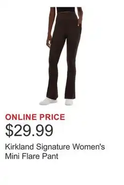 Costco Kirkland Signature Women's Mini Flare Pant offer