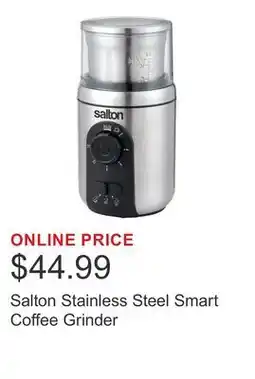 Costco Salton Stainless Steel Smart Coffee Grinder offer