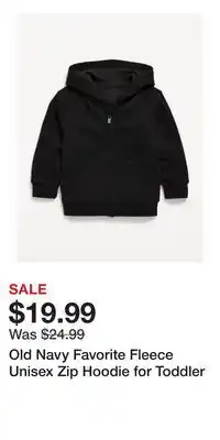 Old Navy Old Navy Favorite Fleece Unisex Zip Hoodie for Toddler offer