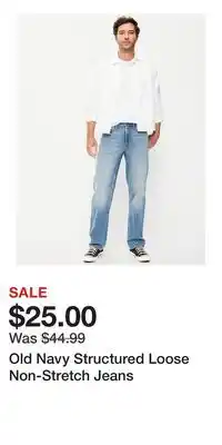 Old Navy Old Navy Structured Loose Non-Stretch Jeans offer