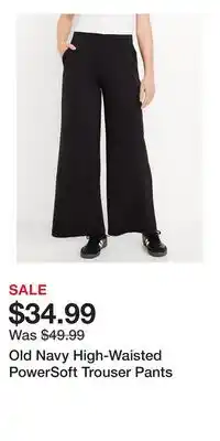 Old Navy Old Navy High-Waisted PowerSoft Trouser Pants offer