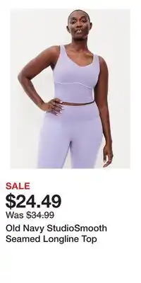 Old Navy Old Navy StudioSmooth Seamed Longline Top offer