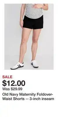 Old Navy Old Navy Maternity Foldover-Waist Shorts -- 3-inch inseam offer