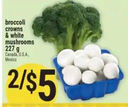 Marché Adonis Broccoli crowns & white mushrooms offer