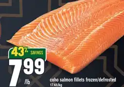 Marché Adonis COHO SALMON FILLETS FROZEN/DEFROSTED offer