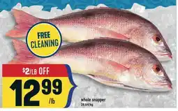 Marché Adonis Whole snapper offer