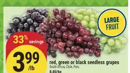 Marché Adonis Red, green or black seedless grapes offer
