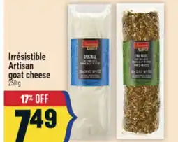 Marché Adonis Irrésistible Artisan goat cheese offer