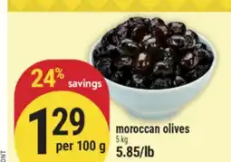 Marché Adonis Moroccan olives offer
