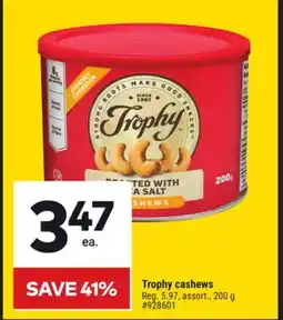 Giant Tiger Trophy cashews offer