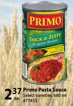 Giant Tiger Primo Pasta Sauce offer