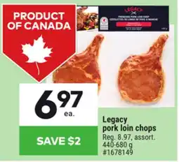 Giant Tiger Legacy pork loin chops offer