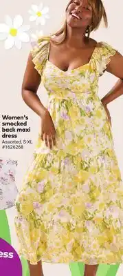 Giant Tiger Women's smocked back maxi dress offer