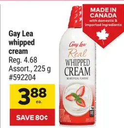 Giant Tiger Gay Lea whipped cream offer