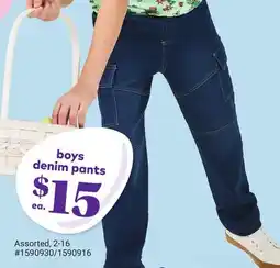 Giant Tiger boys denim pants offer