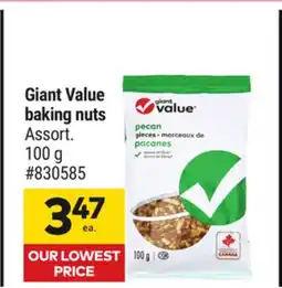 Giant Tiger Giant Value baking nuts offer