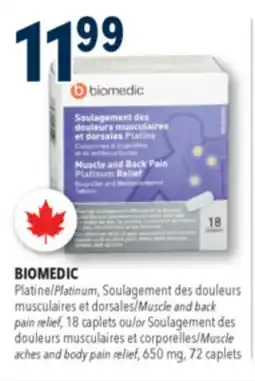 Familiprix Biomedic muscle & back pain platinum relief offer