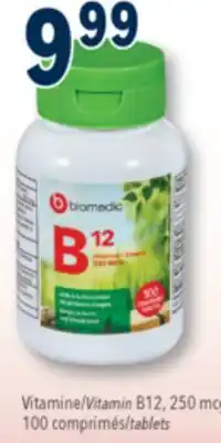 Familiprix BIOMEDIC, Vitamin B12, 250 mcg, 100 tablets offer