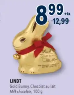 Familiprix LINDT Gold Bunny Milk chocolate, 100g offer