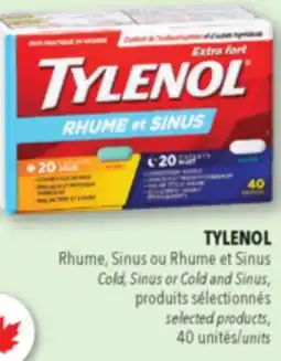 Familiprix TYLENOL, Sinus or Cold and selected products, 40 units offer