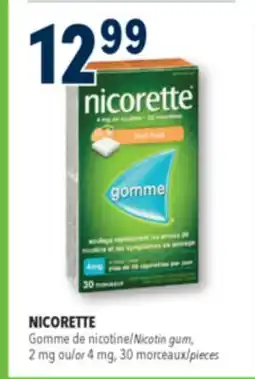 Familiprix NICORETTE, Nicotin gum, 2 mg or 4 mg, 30 pieces offer