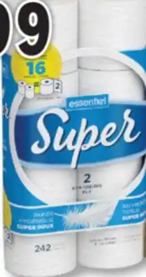 Familiprix ESSENTIEL Bathroom tissue, 8 double rolls or Tissues 6 packs offer