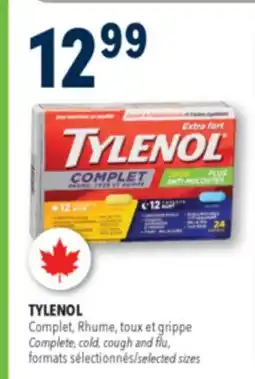 Familiprix TYLENOL Complete, cold, cough and flu,selected sizes offer