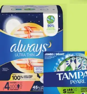 Proxim ALWAYS, TAMPAX offer