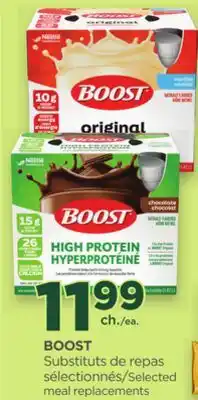 Proxim BOOST Selected meal replacements offer