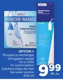 Proxim OPTION + Kit or refills for nasal irrigation Sea water solution offer