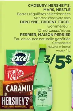 Proxim CADBURY, HERSHEY'S, MARS, NESTLÉ, DENTYNE, TRIDENT, EXCEL, PERRIER, MAISON PERRIER offer