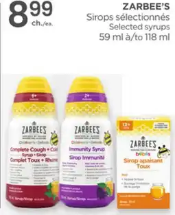Proxim ZARBEE'S Selected syrups offer