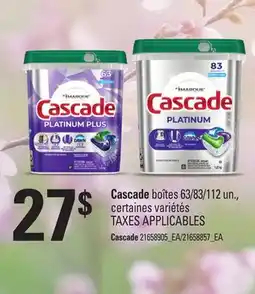 Provigo CASCADE BOÎTES, 63/83/112 UN offer