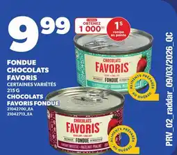 Provigo CHOCOLATS FAVORIS FONDUE offer
