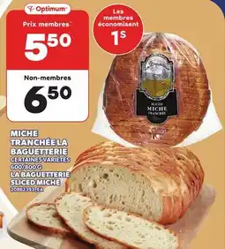 Provigo LA BAGUETTERIE SLICED MICHE, 600/800 G offer