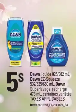 Provigo DAWN EZ-SQUEEZE, 825/982 ML, DAWN RECHARGE offer