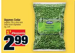Super C légumes Cedar | Cedar frozen vegetables offer