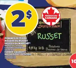 Provigo POMMES DE TERRE ROUGES OU RUSSET DÉLICES DU MARCHÉ, SAC DE 10 LB offer