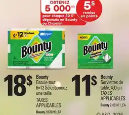 Provigo BOUNTY 6=12 offer
