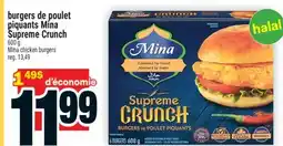 Super C Burgers de poulet piquants Mina Supreme Crunch | Mina chicken burgers offer