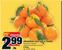 Super C clémentines avec tige et feuilles | clementines with stem and leaves offer