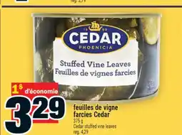 Super C feuilles de vigne farcies Cedar | Cedar stuffed vine leaves offer